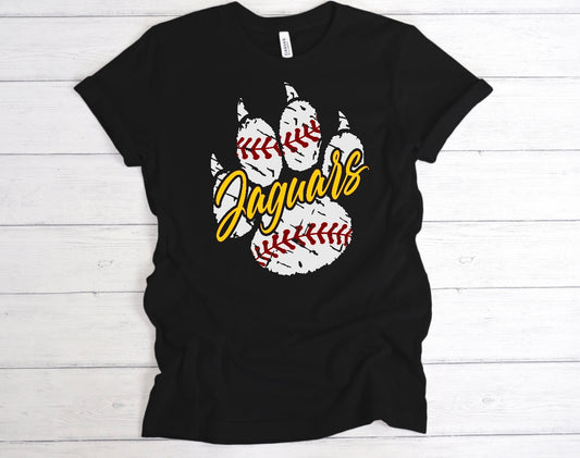 Jaguars Baseball Paw Print T-Shirt