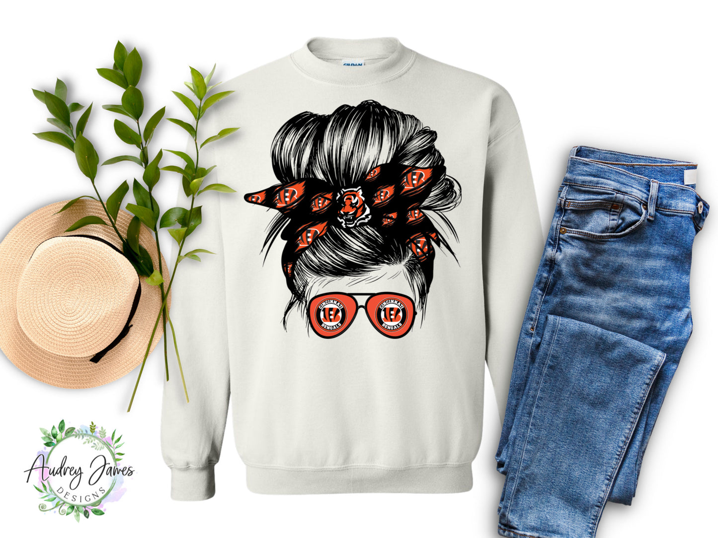 Bengals Messy Bun Sweatshirt