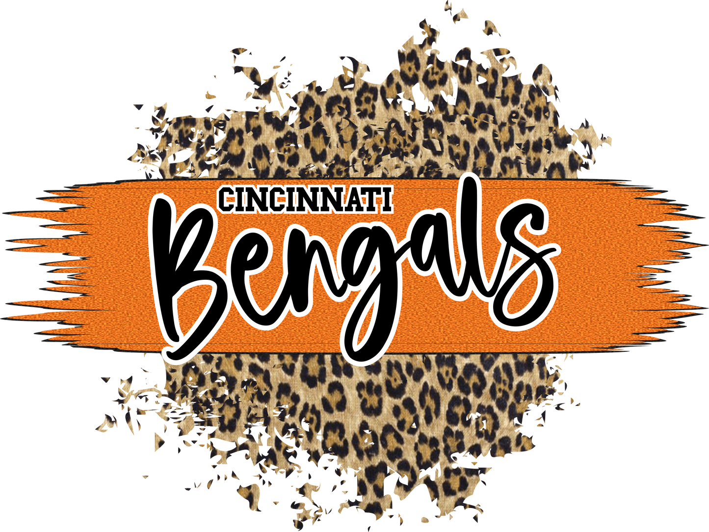 Bengals Leopard Banner Sweatshirt