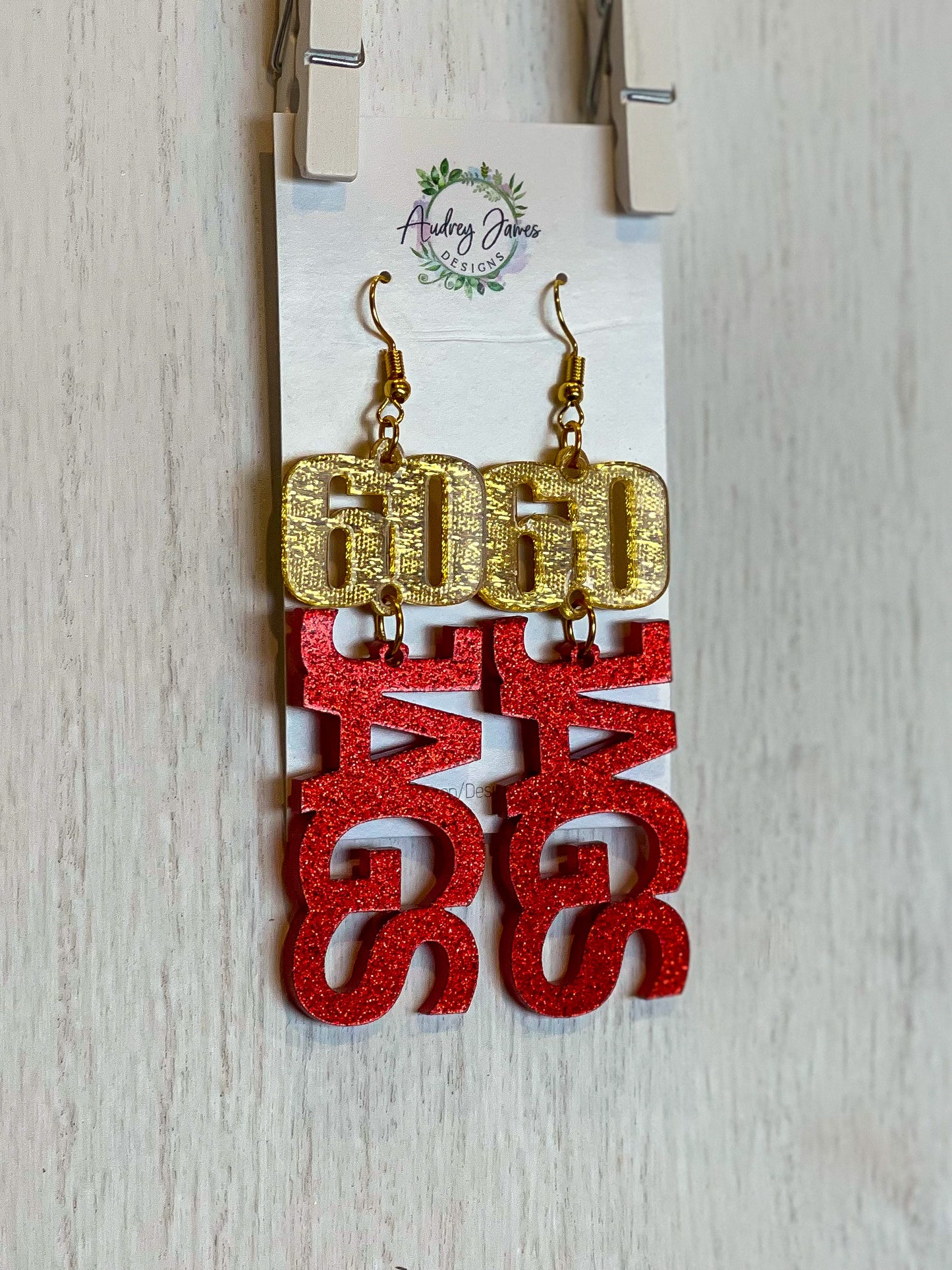 Custom JAGS with Number Earrings