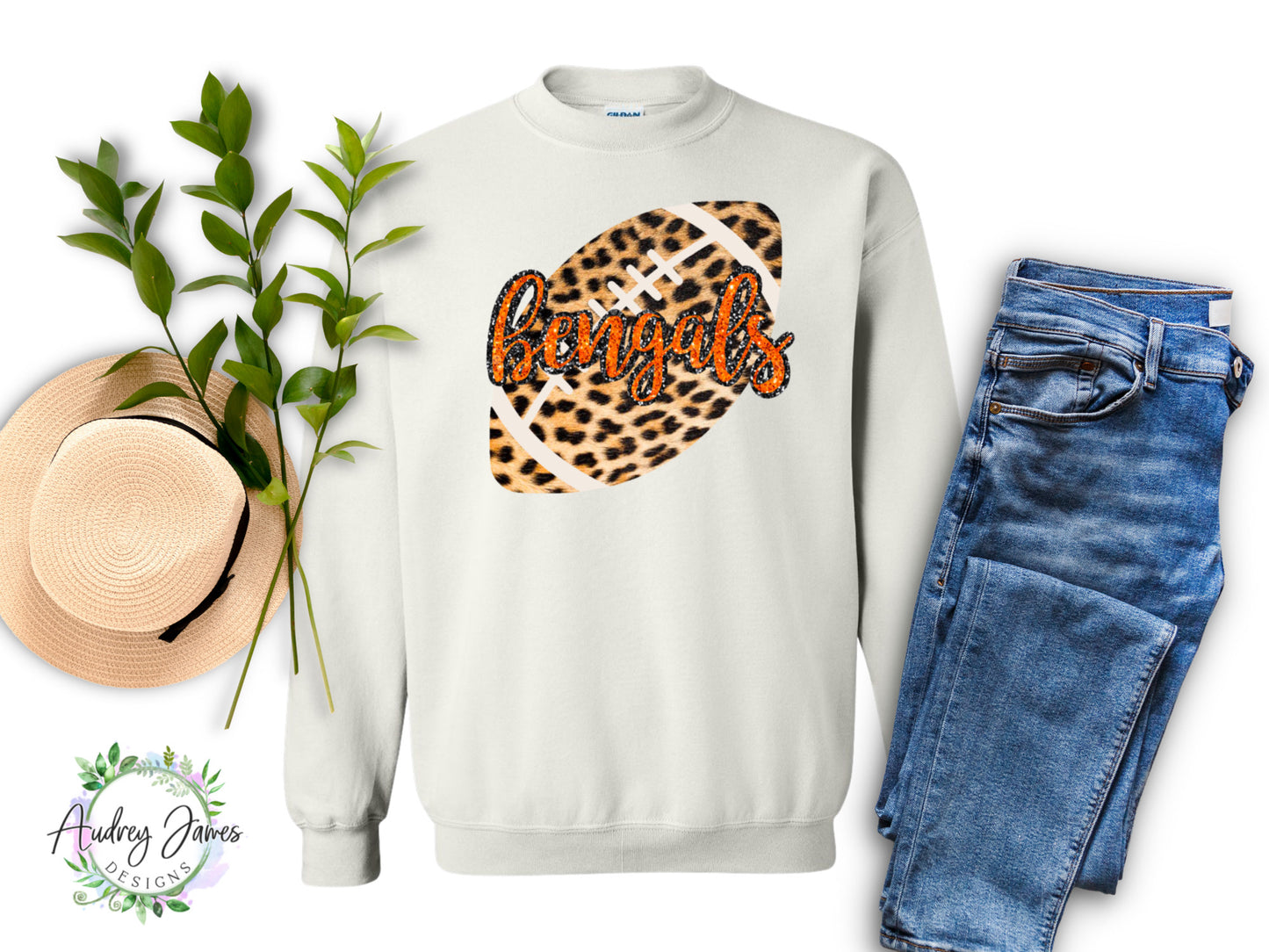 Bengals Leopard Football Sweatshirt