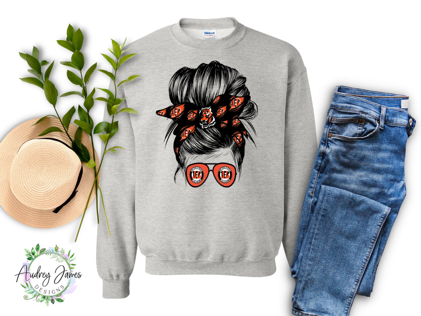 Bengals Messy Bun Sweatshirt