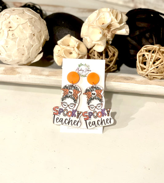 Spooky Teacher Dangle Earrings