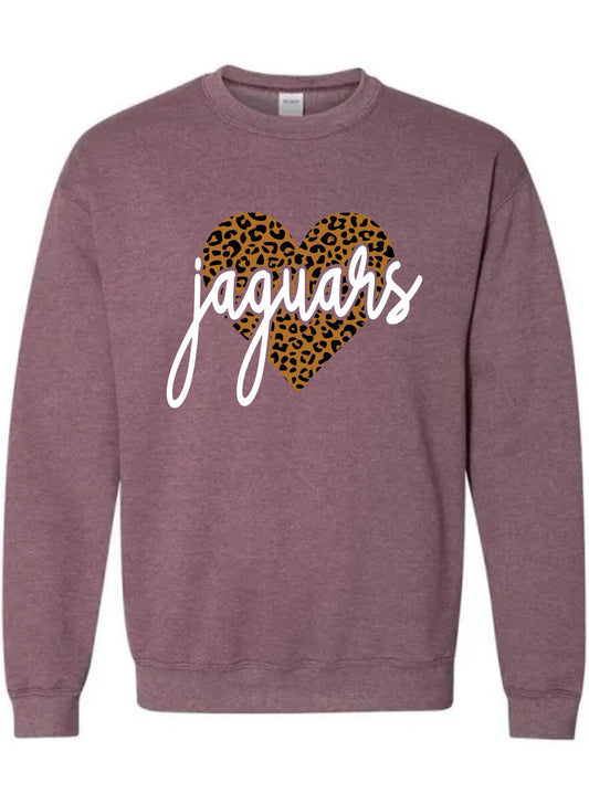 Leopard Jaguars Heart Sweatshirt