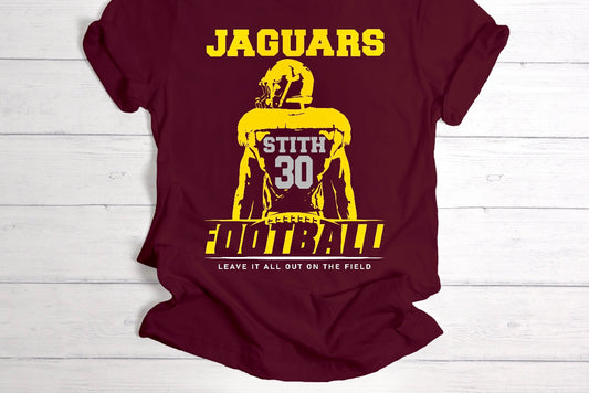 Jaguars Football Player w/Last Name Tee