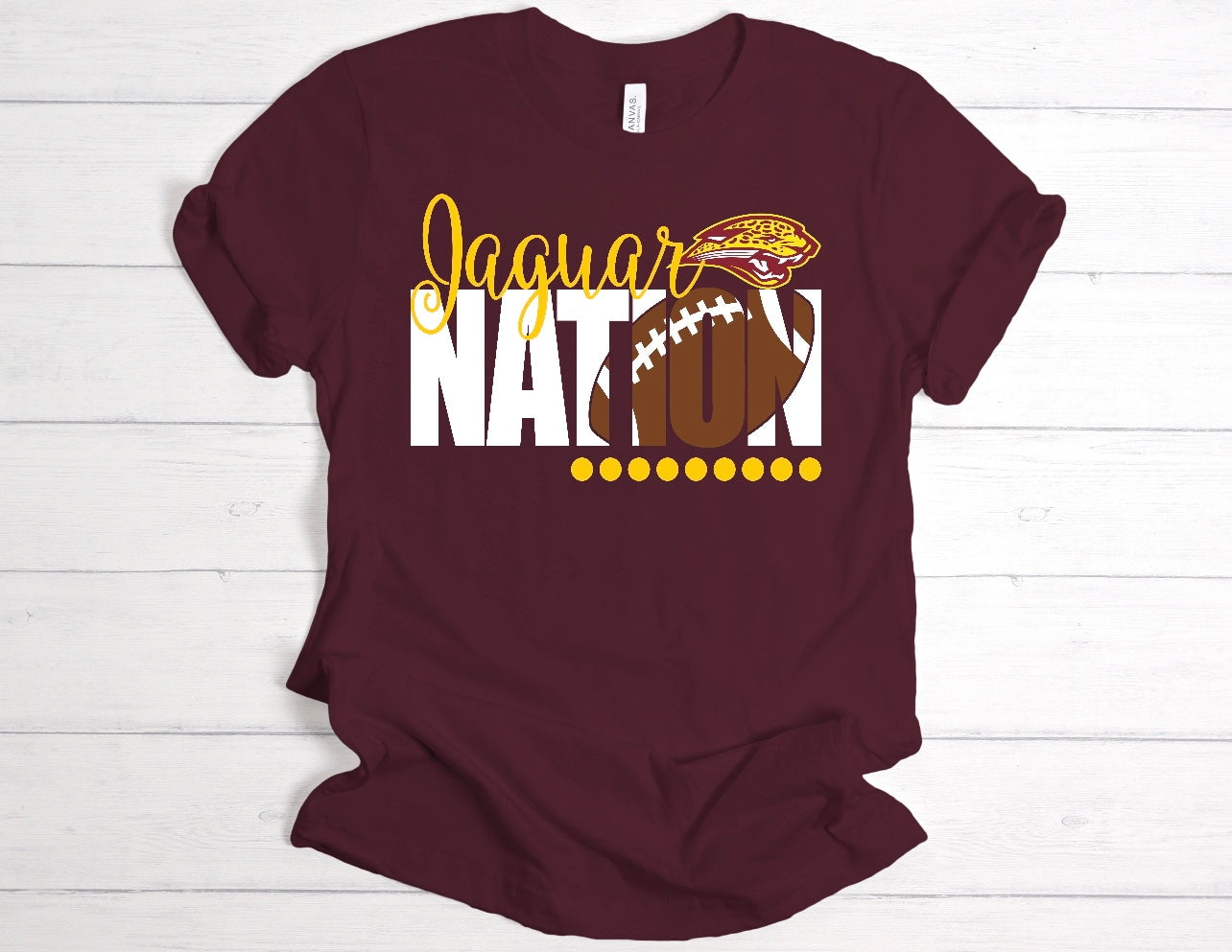 Jaguars Nation Logo Football T-Shirt